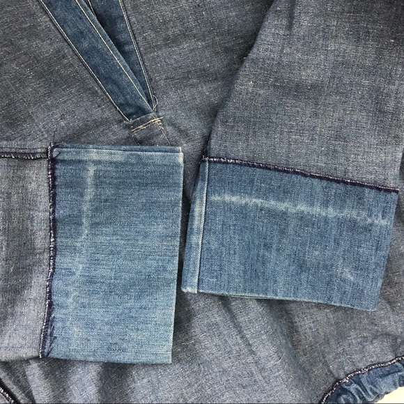 Vintage 70’s chambray Wrangler cuff sleeve shirt - Picture 6 of 8